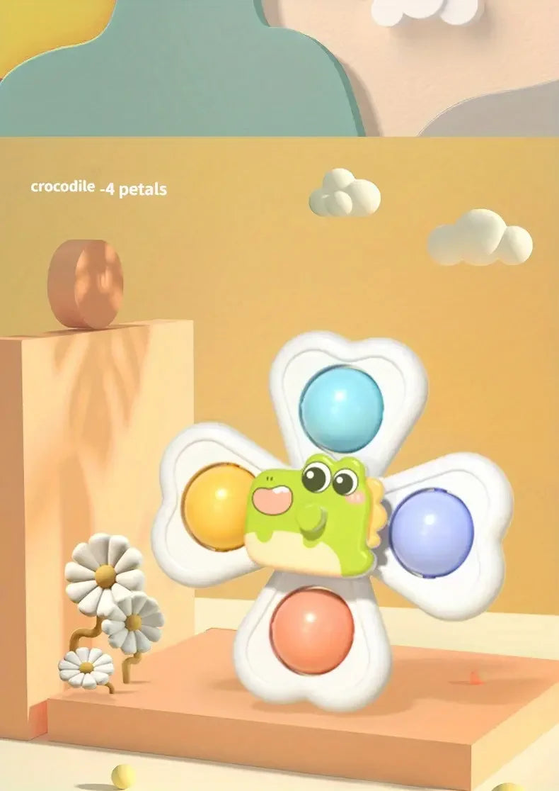Suction Cup Spinner Bath Toys for Babies and Toddlers