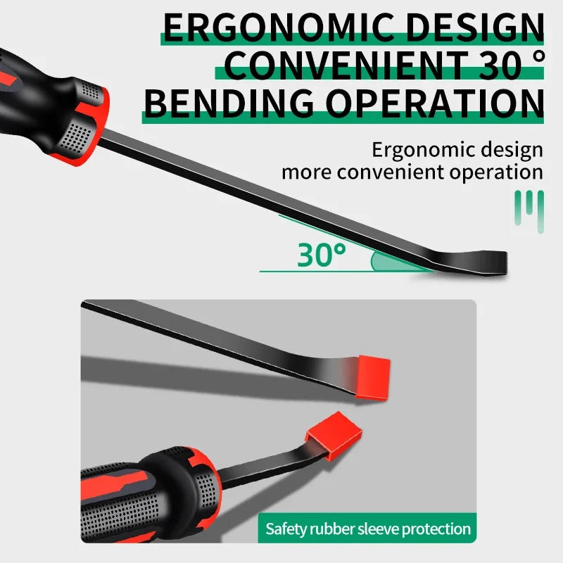 Heavy-Duty Pry Bar with Strike Cap and Nail Puller