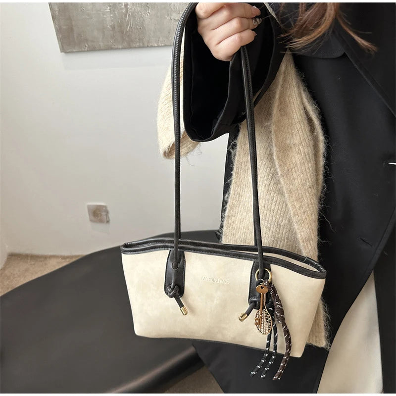 Retro Tote Bag - Large Capacity Casual Shoulder Bag