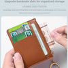 Slim Zippered Card Wallet for Women - Compact Multi-Slot Purse