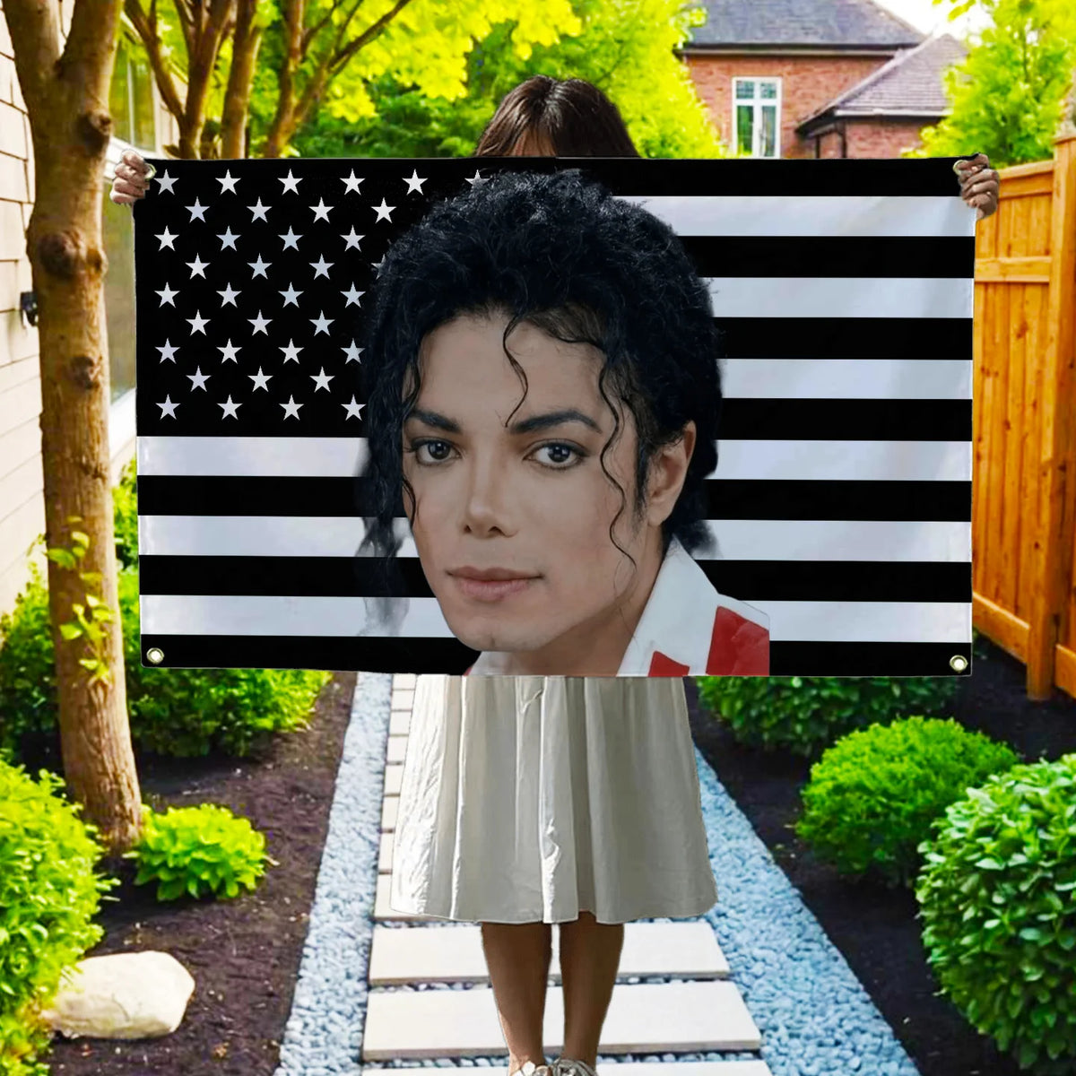 Michael Jackson Tribute Flag - Black American Tapestry Wall Hanging