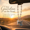 Crystal Angel & Cross Car Charm