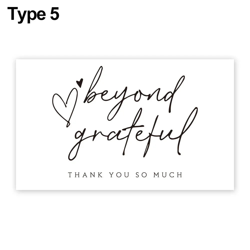 A black line script design with the text beyond grateful and thank you so much on a white background.