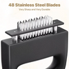 48-Needle Stainless Steel Meat Tenderizer with Safety Guard