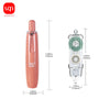 A single pink retractable double-sided adhesive tape roller pen is shown in a vertical view.