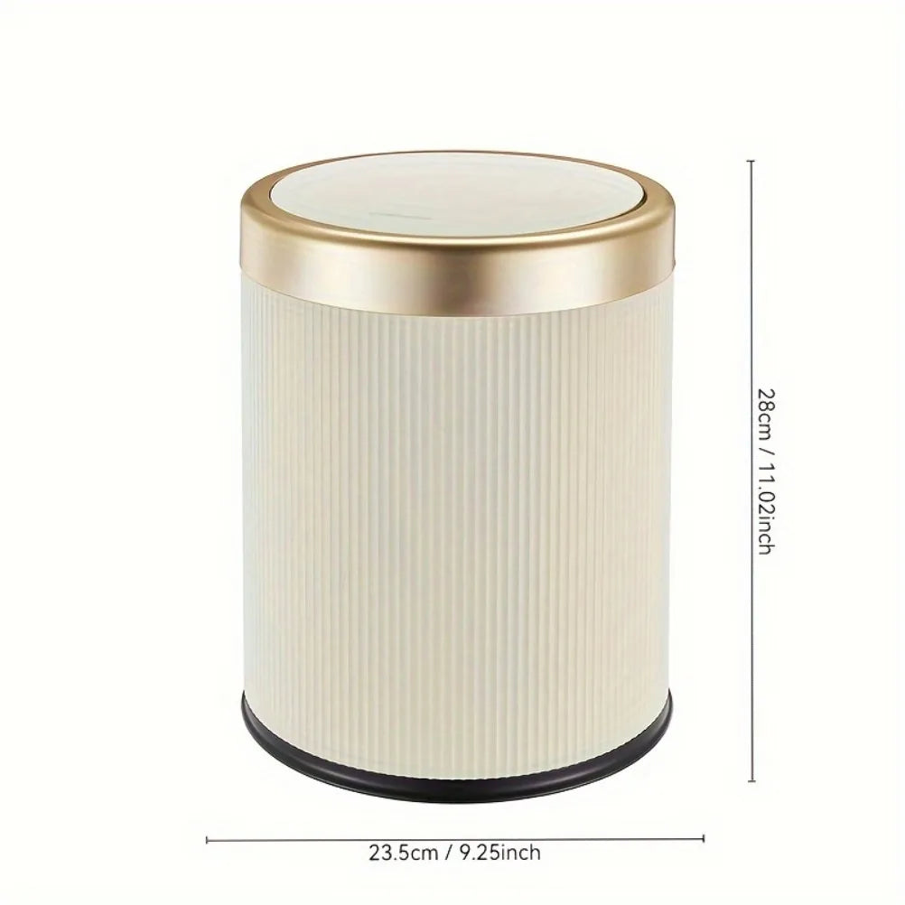 Step-On Trash Can with Lid – Durable Plastic Wastebasket for Home
