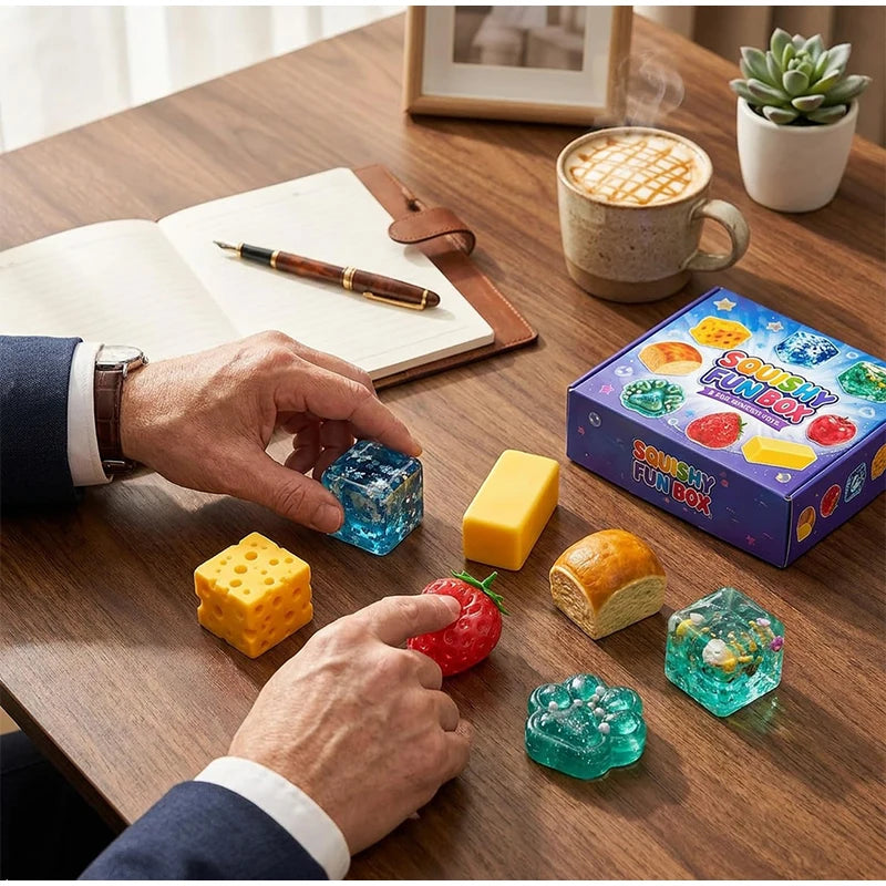 8-Piece Stress Relief Squishy Toy Set