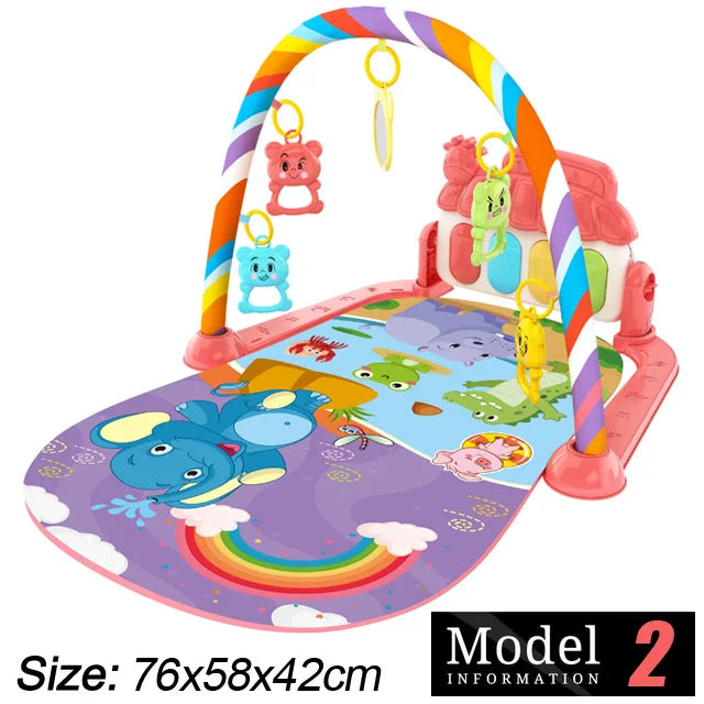Musical Activity Gym with Kick-and-Play Piano for Babies