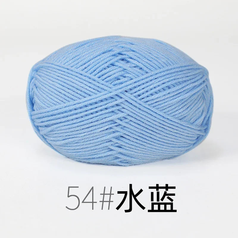 4-Ply Soft Cotton Blend Yarn for Knitting and Crochet
