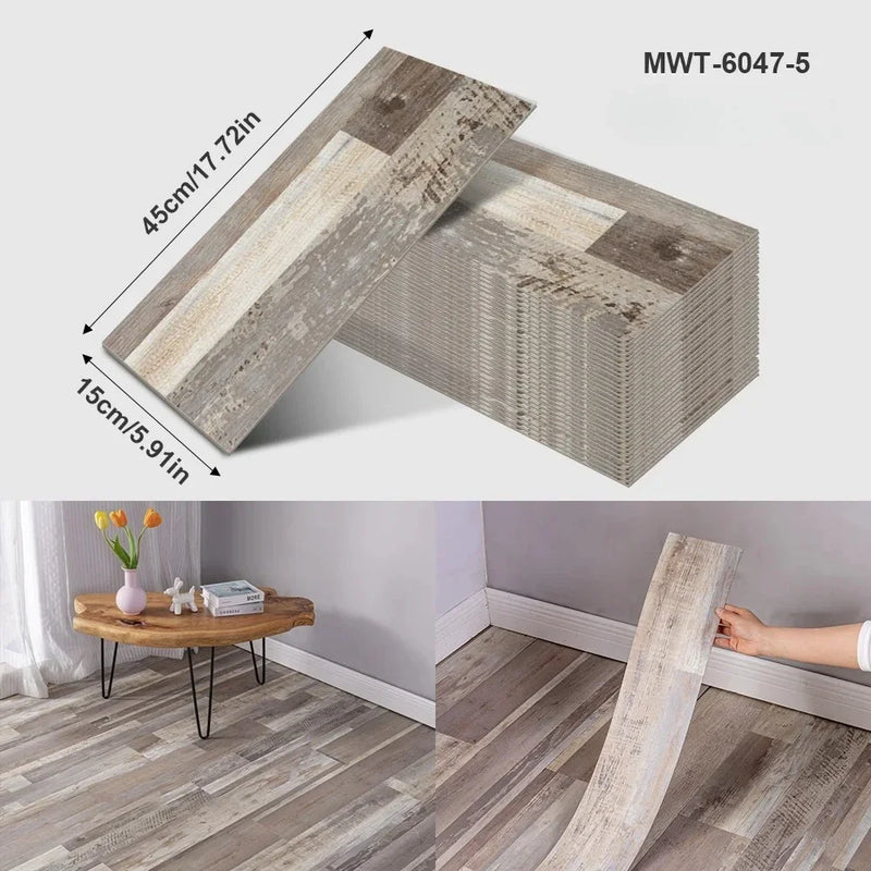 3D Self-Adhesive Wood Grain Wall Stickers