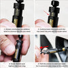Instructions for using the 4-Pack Adjustable Auto-Stop Tire Deflator Kit to select PSI and start/stop the deflation process.