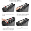 Men's Full-Grain Leather Clutch with Password Lock