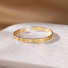 Adjustable Gold-Tone Stainless Steel Cuff Bracelet