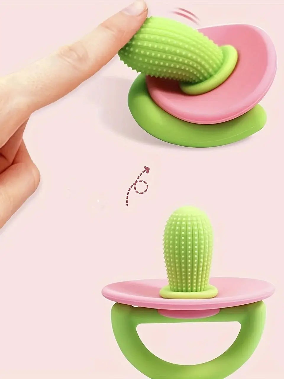 Silicone Teether Ring with Massage Dots for Soothing Gums