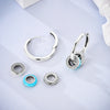 Triple-Layer CZ Hoop Earrings