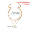 Layered Crystal Heart & Star Pendant Necklace