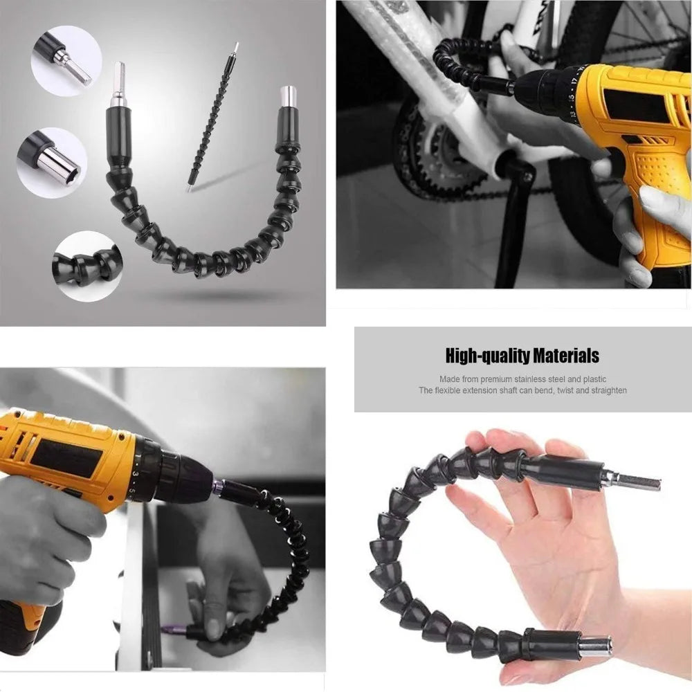 Flexible Drill Bit Extension & Right Angle Adapter Kit