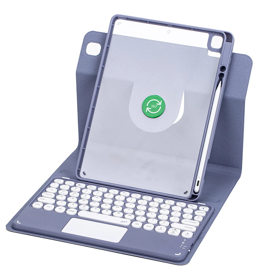 360° Rotating Keyboard Case for iPad with Magnetic Stand