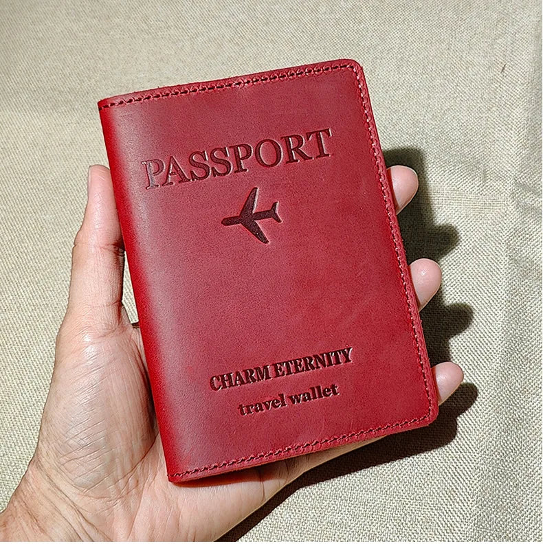 RFID-Blocking Leather Passport Holder
