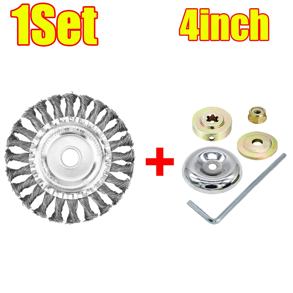 Carbon Steel Wire Brush Trimmer Head for Weed & Grass Cutting