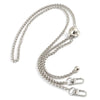 A silver metal chain strap for handbags and purses, shown in a looped form.