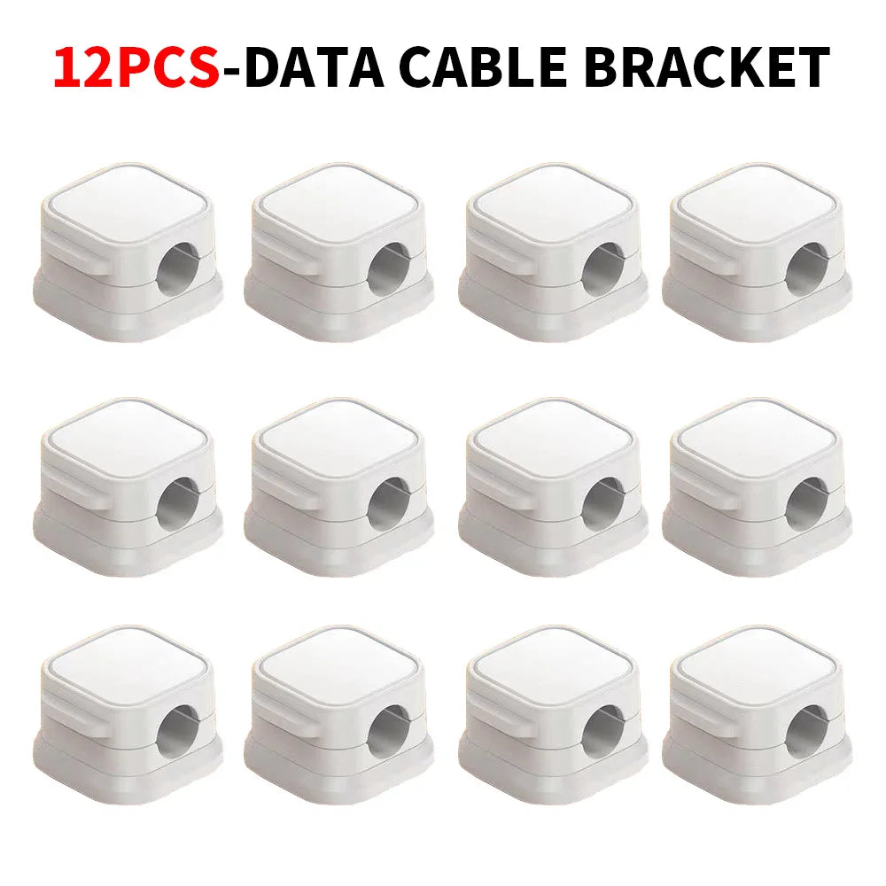 Magnetic Cable Clips for Desk Organization (12-Pack)