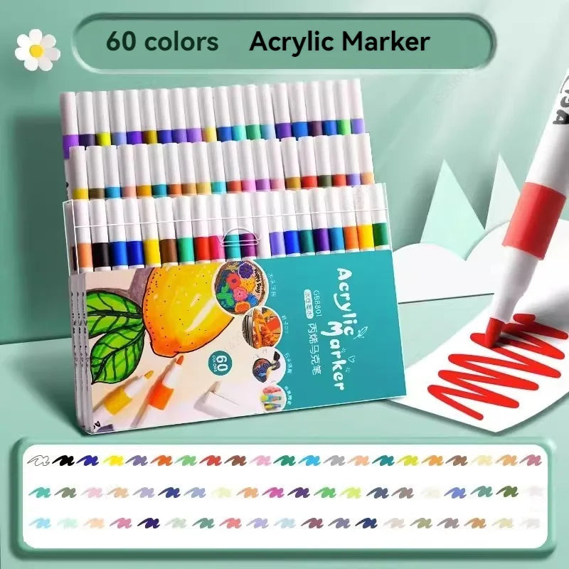 80-Color Acrylic Paint Marker Set