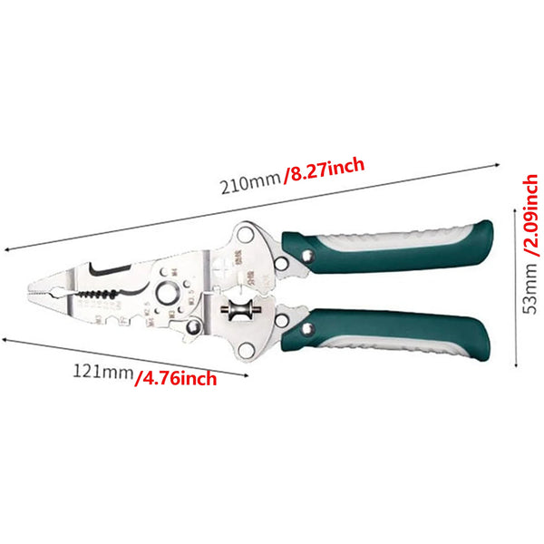 Pince multifonction pliable pour dénuder et sertir