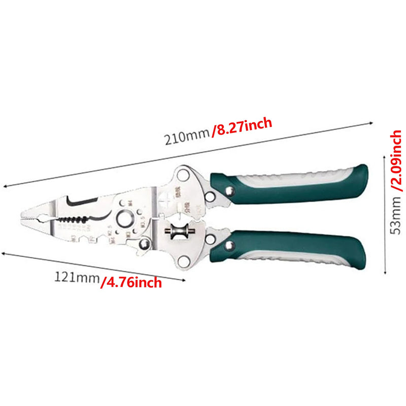 Foldable Multi-Function Wire Stripping & Crimping Pliers
