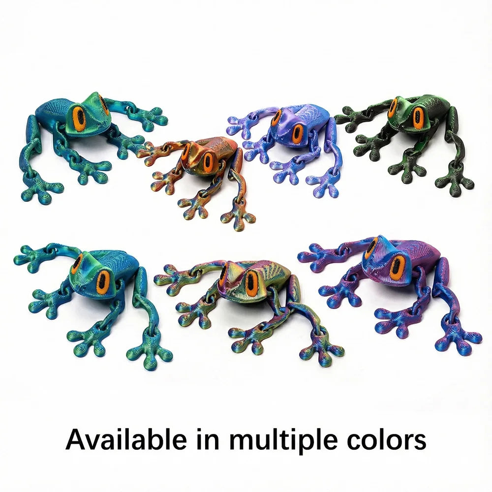 Magnetic Articulated Frog Fidget Toy – 3D Printed Desk Decor