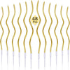 Spiral Birthday Cake Candles, Set of 6 Long Thin Decorative Candles for Cakes and Desserts