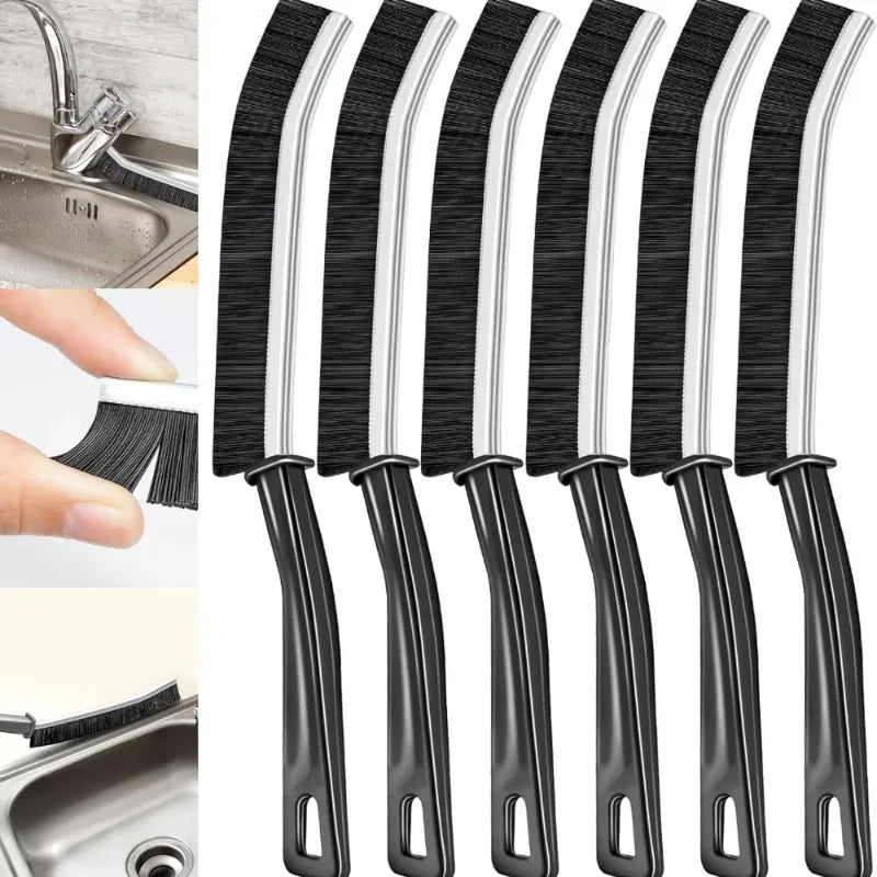 Hard-Bristled Crevice Cleaning Brush for Tight Spaces and Grout