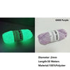 Purple glow-in-the-dark polyester yarn for knitting and crochet