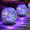 Solar-Powered Cracked Glass Globe Light