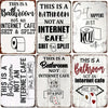 Vintage Metal Bathroom Sign - "This Is A Bathroom, Not An Internet Cafe"