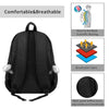Black backpack for kids gaming console with breathable fabric and scientific bearing features