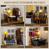 A collection of detailed Victorian interior scenes including a living room, dining room, daughter's double bed, and operating