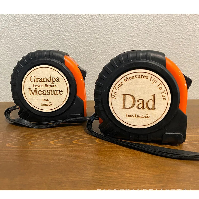 Engraved Wooden Tape Measure - 'No One Measures Up'