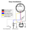 52mm Digital Water Level Gauge with 7-Color LED Display