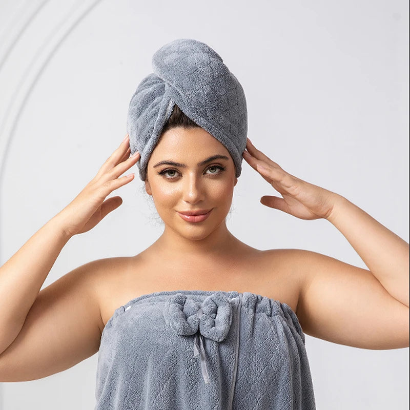 Adjustable Bath Skirt and Shower Cap Set