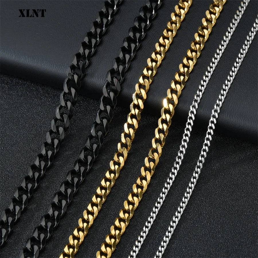 Classic Stainless Steel Cuban Link Necklace