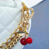 Cherry Blossom Heart Charm for Bags