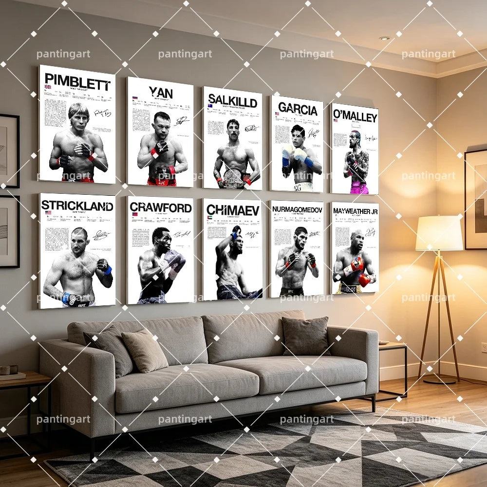 Martial Arts Legend Canvas Wall Art – Inspirational MMA Fighter Poster for Gym & Home