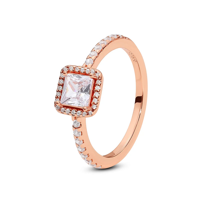Sterling Silver Heart Ring with Cubic Zirconia
