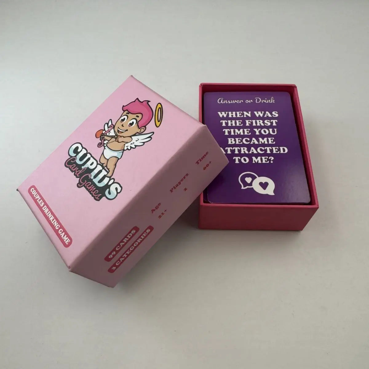 Cupid Card Game for Couples — Fun Adult Drinking Game for Date Nights