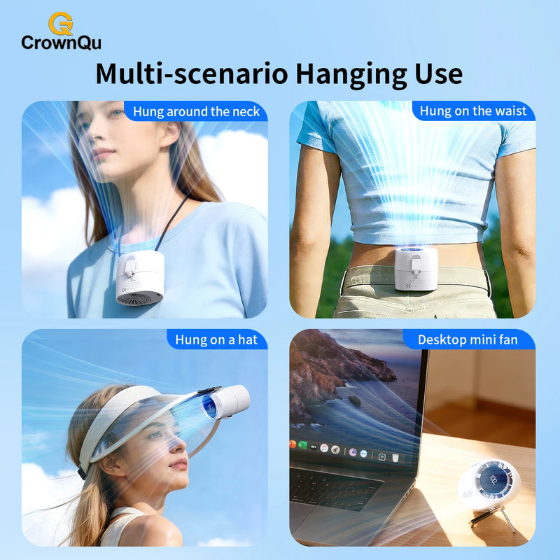 Portable Waist-Clip Fan with 6 Speed Settings
