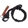 Black tactical rifle sling with a green and red patterned shoulder pad