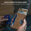 Slim RFID-Blocking Pop-Up Card Wallet with Money Clip