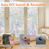 Instructions for DIY install and reusable 3D rainbow privacy window film