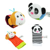 Soft Plush Baby Rattle Wrist and Foot Socks Set for Newborns